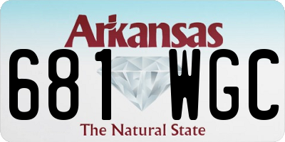 AR license plate 681WGC