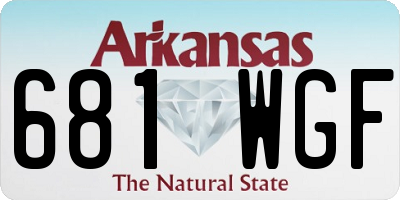 AR license plate 681WGF