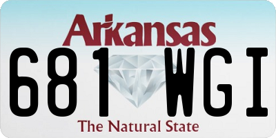 AR license plate 681WGI