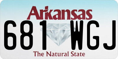AR license plate 681WGJ