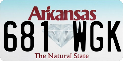 AR license plate 681WGK