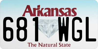 AR license plate 681WGL