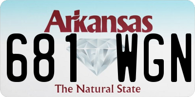 AR license plate 681WGN