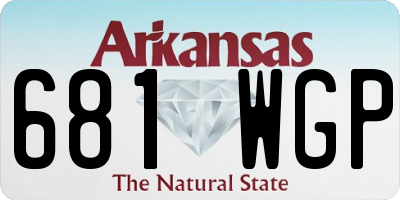 AR license plate 681WGP