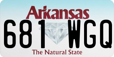 AR license plate 681WGQ
