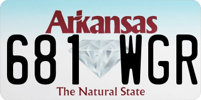 AR license plate 681WGR