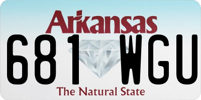 AR license plate 681WGU