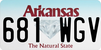 AR license plate 681WGV