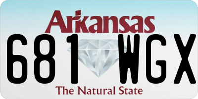 AR license plate 681WGX