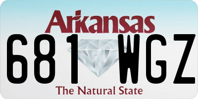 AR license plate 681WGZ