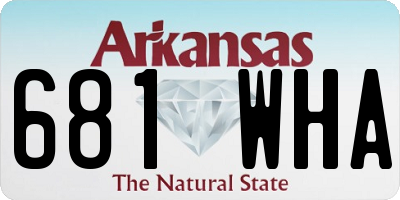 AR license plate 681WHA