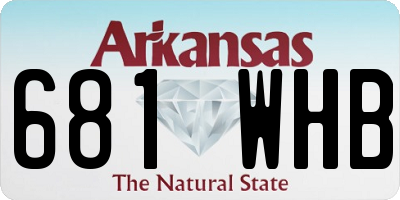 AR license plate 681WHB