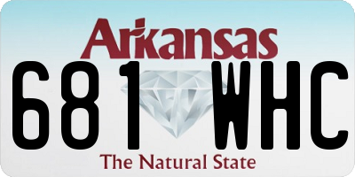 AR license plate 681WHC