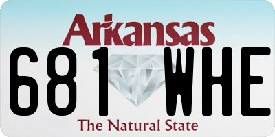 AR license plate 681WHE