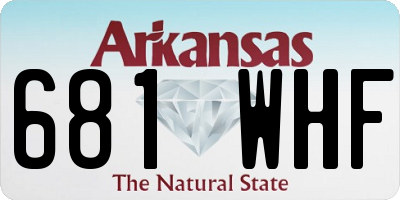 AR license plate 681WHF