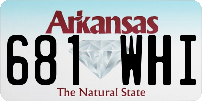 AR license plate 681WHI