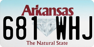 AR license plate 681WHJ