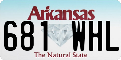 AR license plate 681WHL