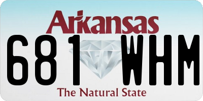 AR license plate 681WHM