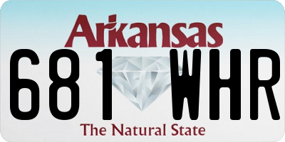 AR license plate 681WHR