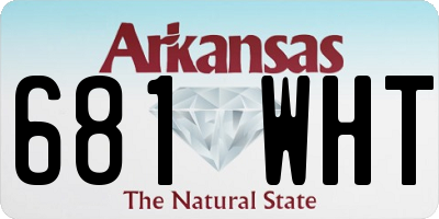 AR license plate 681WHT