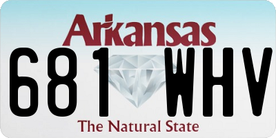 AR license plate 681WHV