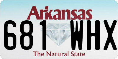 AR license plate 681WHX