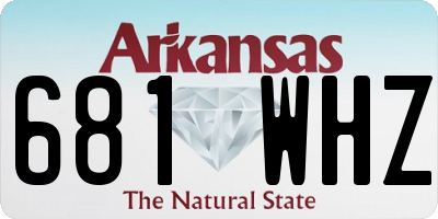 AR license plate 681WHZ
