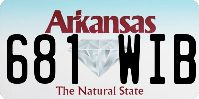 AR license plate 681WIB