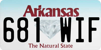 AR license plate 681WIF