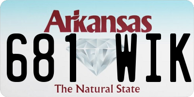 AR license plate 681WIK
