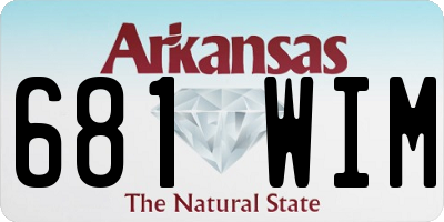AR license plate 681WIM