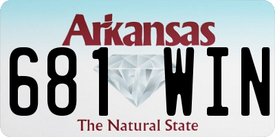 AR license plate 681WIN