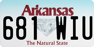AR license plate 681WIU