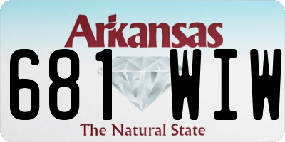 AR license plate 681WIW