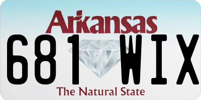 AR license plate 681WIX