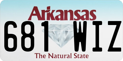 AR license plate 681WIZ