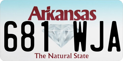 AR license plate 681WJA