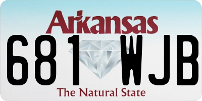 AR license plate 681WJB