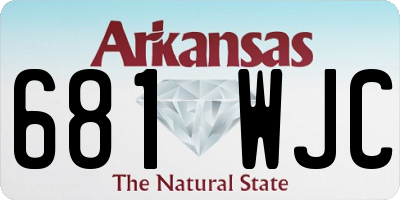 AR license plate 681WJC