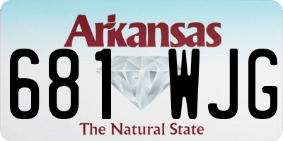 AR license plate 681WJG