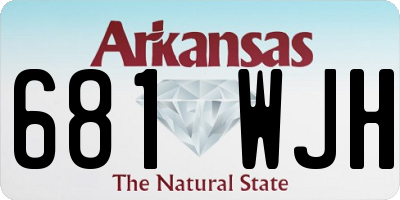AR license plate 681WJH
