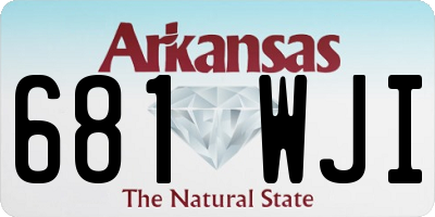 AR license plate 681WJI