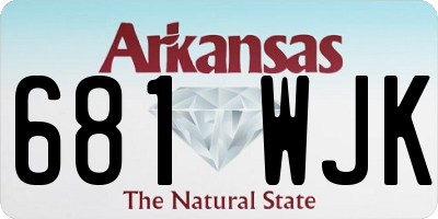 AR license plate 681WJK