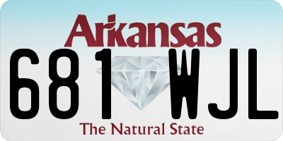 AR license plate 681WJL