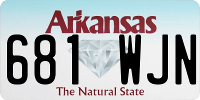 AR license plate 681WJN