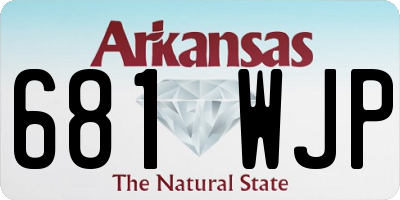 AR license plate 681WJP