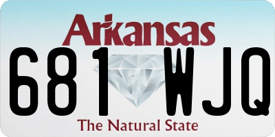 AR license plate 681WJQ