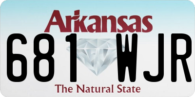 AR license plate 681WJR