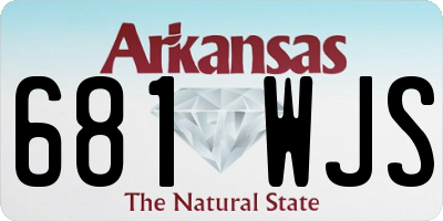 AR license plate 681WJS